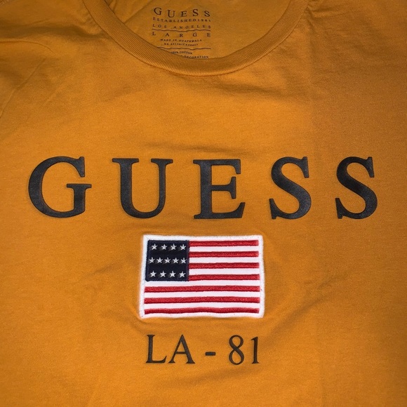 Guess Embroidered USA Flag T-shirt - Picture 2 of 4